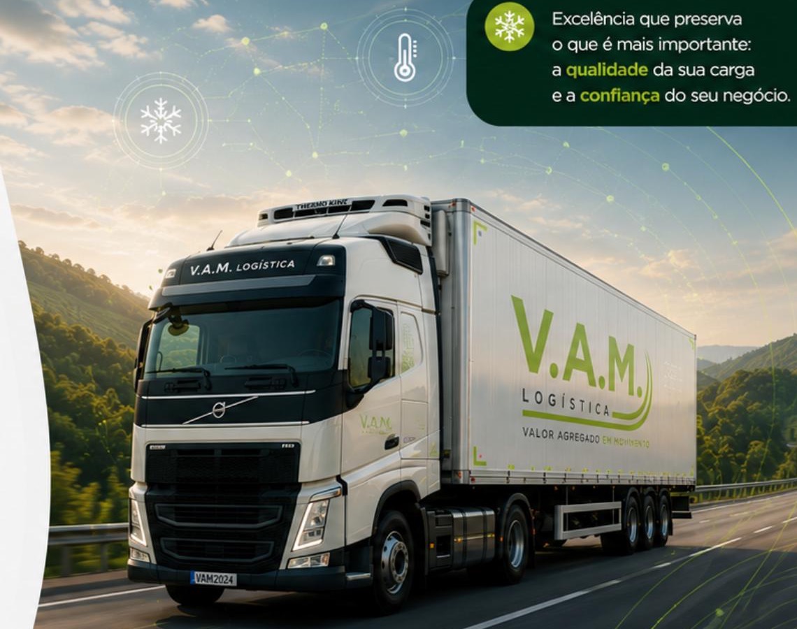 Frota refrigerada da VAM Logística